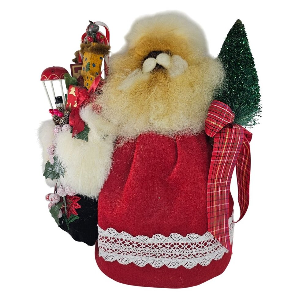 Vintage Apple Whimseys Santa Claus Bear Lita Gates Dried Apple Face Christmas